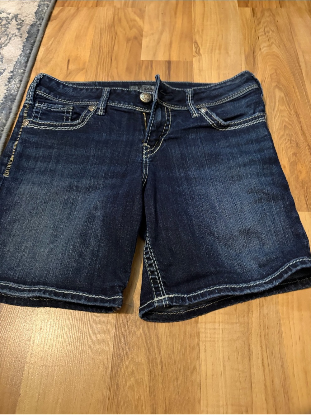 Women’s Silver Suki Dark Wash Denim Shorts - Classic Blue